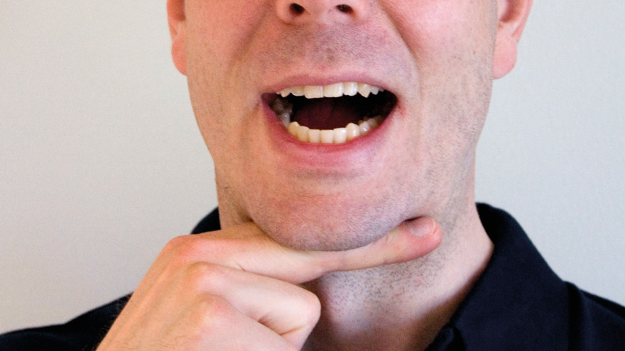 Bild som visar rörelseträning för käken